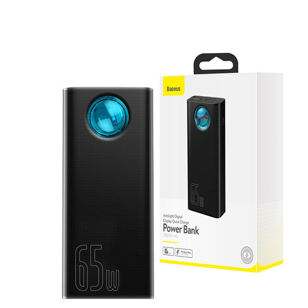 Power Bank Baseus Amblight Digital Display Quick Charge 65W 30000mAh Black (PPLG-A01), фото 1