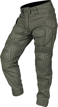 Чоловічі тактичні штани ріп стоп зі знімними наколінниками G3 Combat IDOGEAR, штани армійські Rip Stop олива