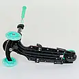 Самокат дитячий триколісний 5в1 Best Scooter 43702 Бірюзовий, із сидінням і ручкою, кошиком, фото 4