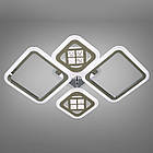 Світлодіодна люстра 80 Вт колір хром з підсвічуванням основи та пультом д/к D-A9201/2+2 HR LED 3color dimmer, фото 3