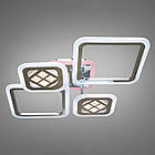 Світлодіодна люстра 80 Вт колір хром з підсвічуванням основи та пультом д/к D-A9201/2+2 HR LED 3color dimmer, фото 2