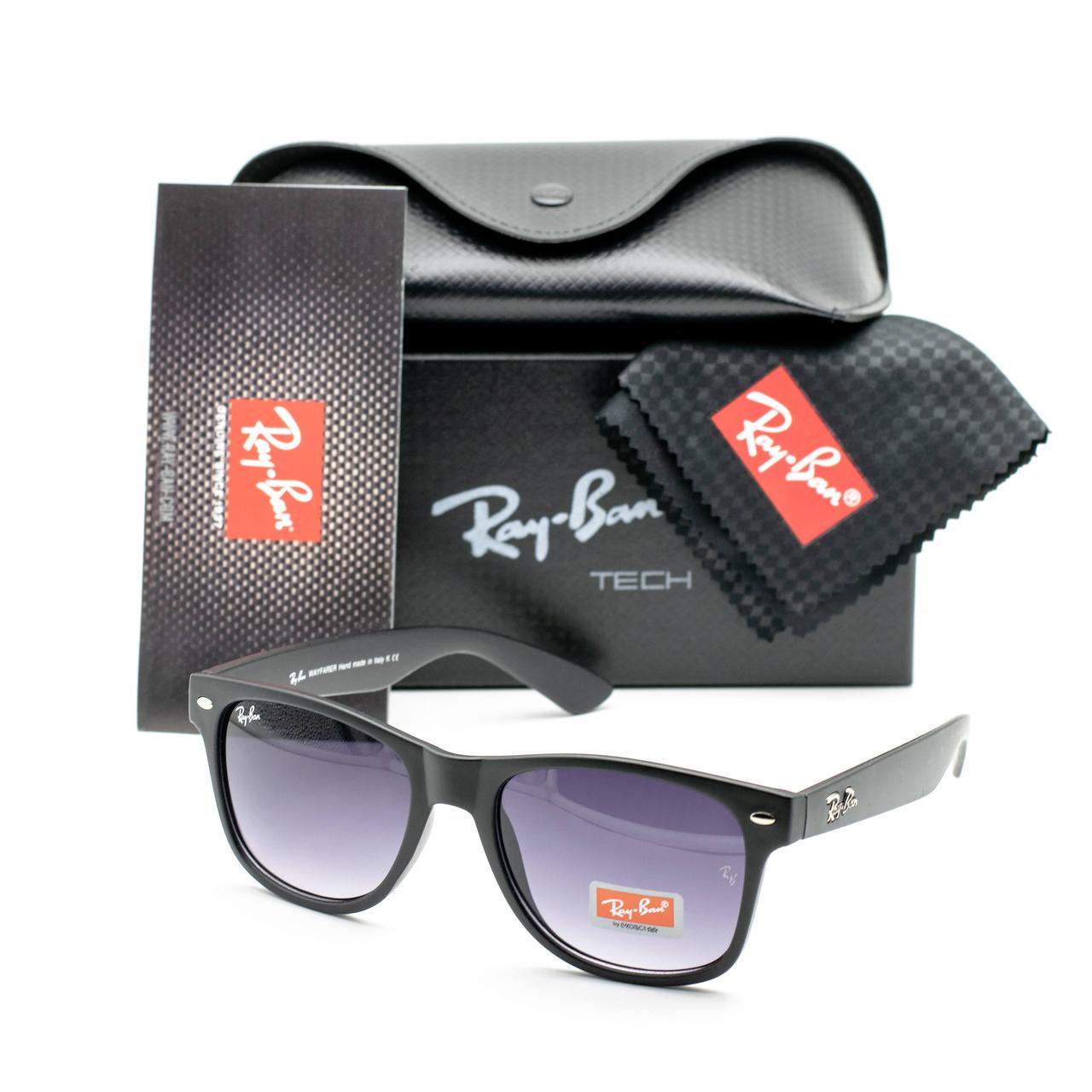 Окуляри Ray Ban Wayfarer blue (carbon)  матові, фото 1
