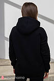 Тепле худі з начосом для вагітних та годування Gladys warm SW-42.111 чорний, фото 7