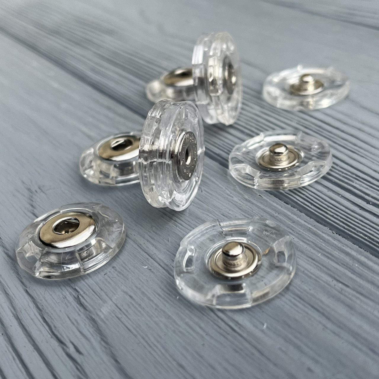 Кнопка пришивна 23 мм прозора, фото 1