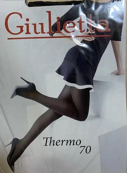 Колготки 70 ден з мікрофібри Giulietta Thermo 70 чорного кольору розміри 2 3 4