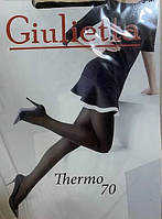 Щільні жіночі колготки з мікрофібри Giulietta Thermo 70 Чорні Колготи осінні теплі Нижня білизна