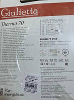 Колготки 70 ден з мікрофібри Giulietta Thermo 70 чорного кольору розміри 2 3 4, фото 3