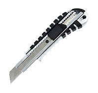 Нож канцелярский металлический Axent 6901-A, резиновые вставки, лезвие 18 мм