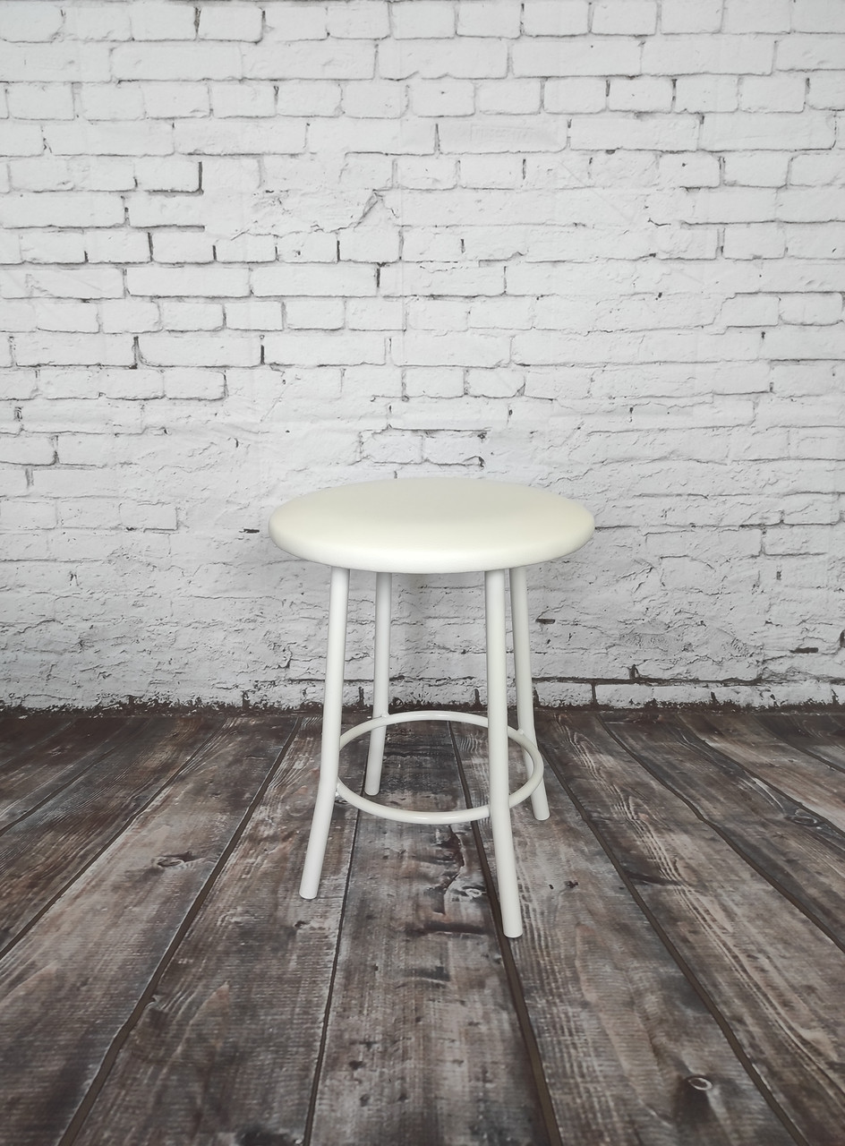 Табурет "Муза" у білому кольорі, стілець кухонний, стілець для кухні