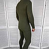 Чоловіча термобілизна хакі, термокостюм комплект на флісі, фото 3