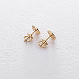 Сережки-пусети з жовтого золота с05447, фото 2