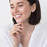 Сережки-пусети з жовтого золота с05447, фото 3