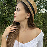 Сережки-пусети з жовтого золота с05447, фото 5