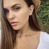 Сережки-пусети з жовтого золота с05447, фото 6