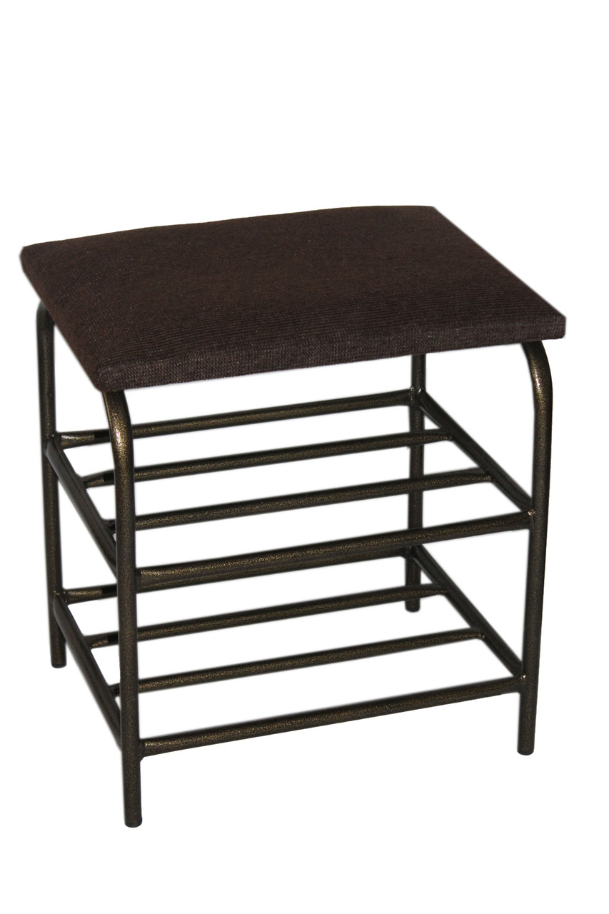 Банкетка пуф коричневий 40 см Tela з полицями, фото 1