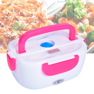 Ланчбокс Electric Lunch Box з підігрівом 2 в 1 220 В Рожевий