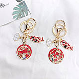 Брелок Амулет Кролик для спритності та стійкості, любові та гармонії з рибою для багатства, фото 3