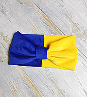 Теплая повязка на голову Finding Чалма Желто-голубой 12 см