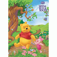 Постер 3D A3 "Winnie The Pooh-& Pigl " 30 х 40 см