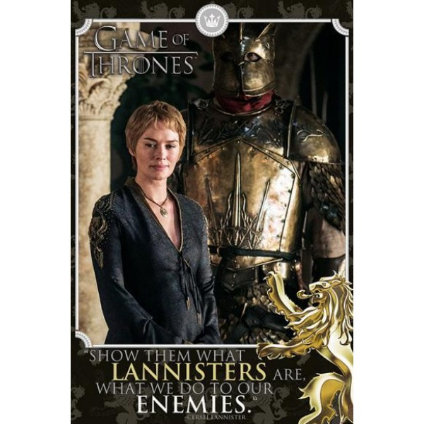 Постер "Game of Thrones (Cersei - Enemies) / Гра Престолів" 61 x 91,5 см, фото 1