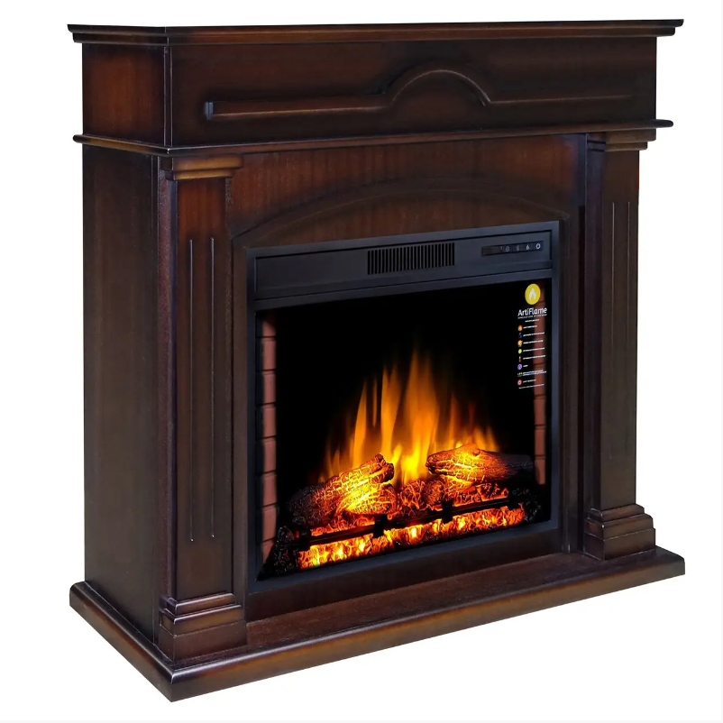 Камінокомплект ArtiFlame December AF28S Махагон Коричневий Антик (зі звуком) Електричний 3D Камін