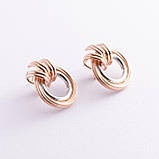 Золоті сережки "Кільця" с03181, фото 10