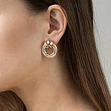 Золоті сережки "Кільця" с03181, фото 9