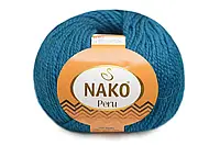 Турецкая пряжа для вязания NAKO Peru(перу) шерсть с альпакой -10328 королевский петрольный