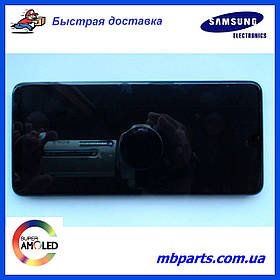 Дисплей із сенсором Samsung M225/E225 Galaxy M22/F22 Black, GH82-26153A, оригінал у зібраному вигляді з рамкою!