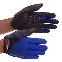 Перчатки велосипедные с закрытыми пальцами MADBIKE SK-13 (PL, размер XL, Синий)