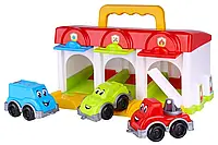 Детский гараж для машинок (3 машинки) набор ТехнОк в коробке