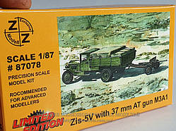 Збірна модель ЗІС-5В з 37-мм протитанковою гарматою M3A1, масштабу 1/87,H0