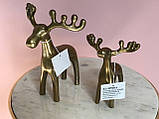 Декоративна статуетка Олень із металу в золоті, фото 6