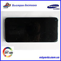 Дисплей с сенсором Samsung M115 Galaxy M11 чёрный, GH81-18736A, оригинал в сборе с рамкой! рамкой!