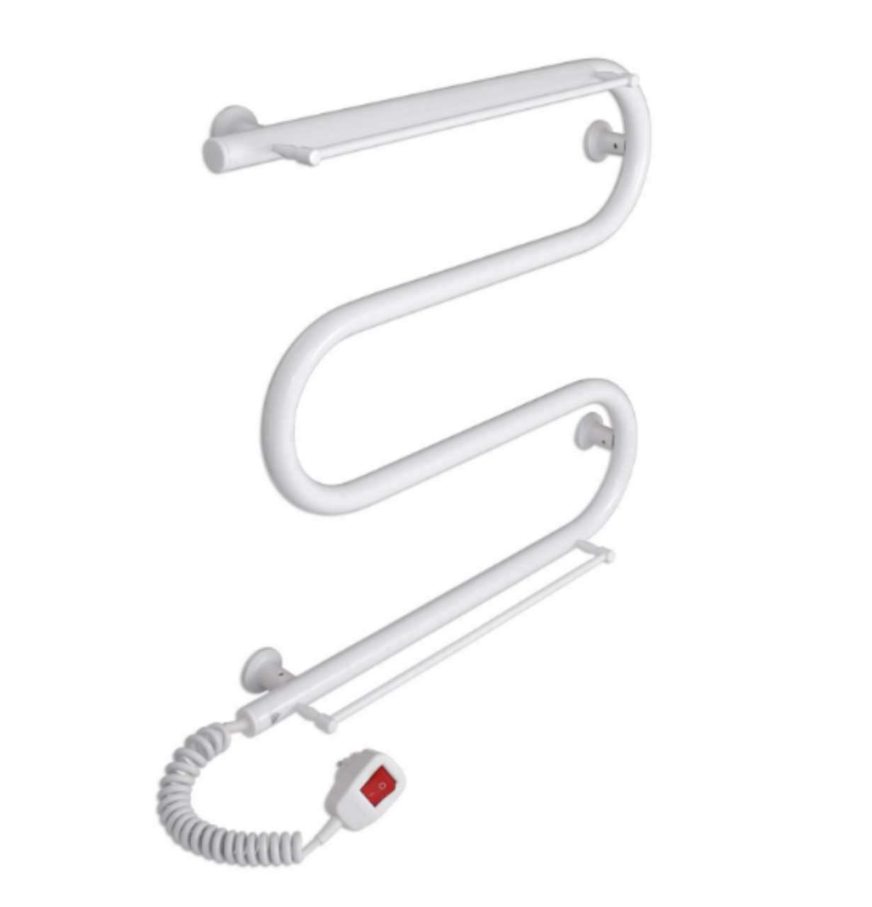 Сушарка для рушників електро Laris Змійовик 25 ЧФ3 500 х 500 2 полички Лівий