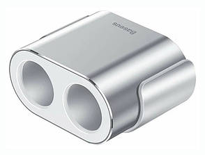 Автомобільний зарядний пристрій в прикурювач Baseus 2xUSB Швидка зарядка 80 Вт Сріблястий (CRDYQ-0S), фото 5