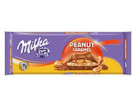Шоколад Milka Peanut Caramel (c карамелью и арахисом) 300 г Швейцария ( опт 5 шт)