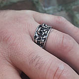 Чоловіче кільце біжутерія черепа розмір 19-21 мм, фото 7