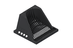 Решітка-надставка для дощоприймача Base 300х300 пластикова чорна