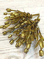 Гілочка для декору в золотому гліттері ( 32 см ), фото 2