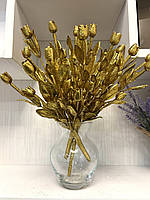 Гілочка для декору в золотому гліттері ( 32 см ), фото 5