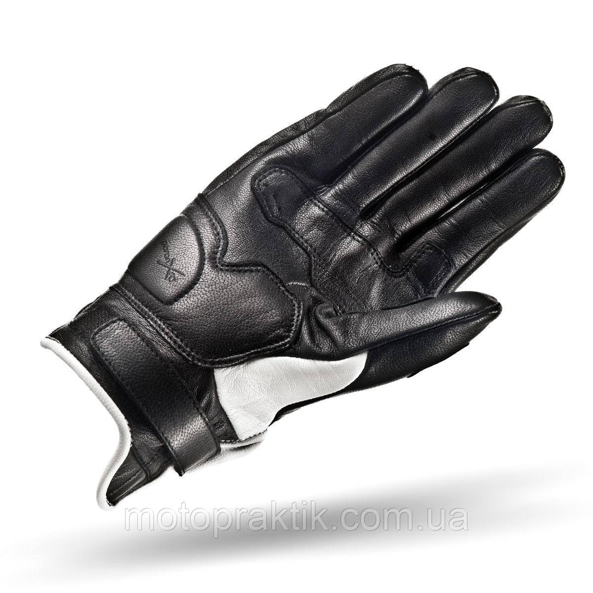 SHIMA CALIBER Gloves Black/White, XL Мотоперчатки летние кожаные с защитой - фото 3 - id-p244318348
