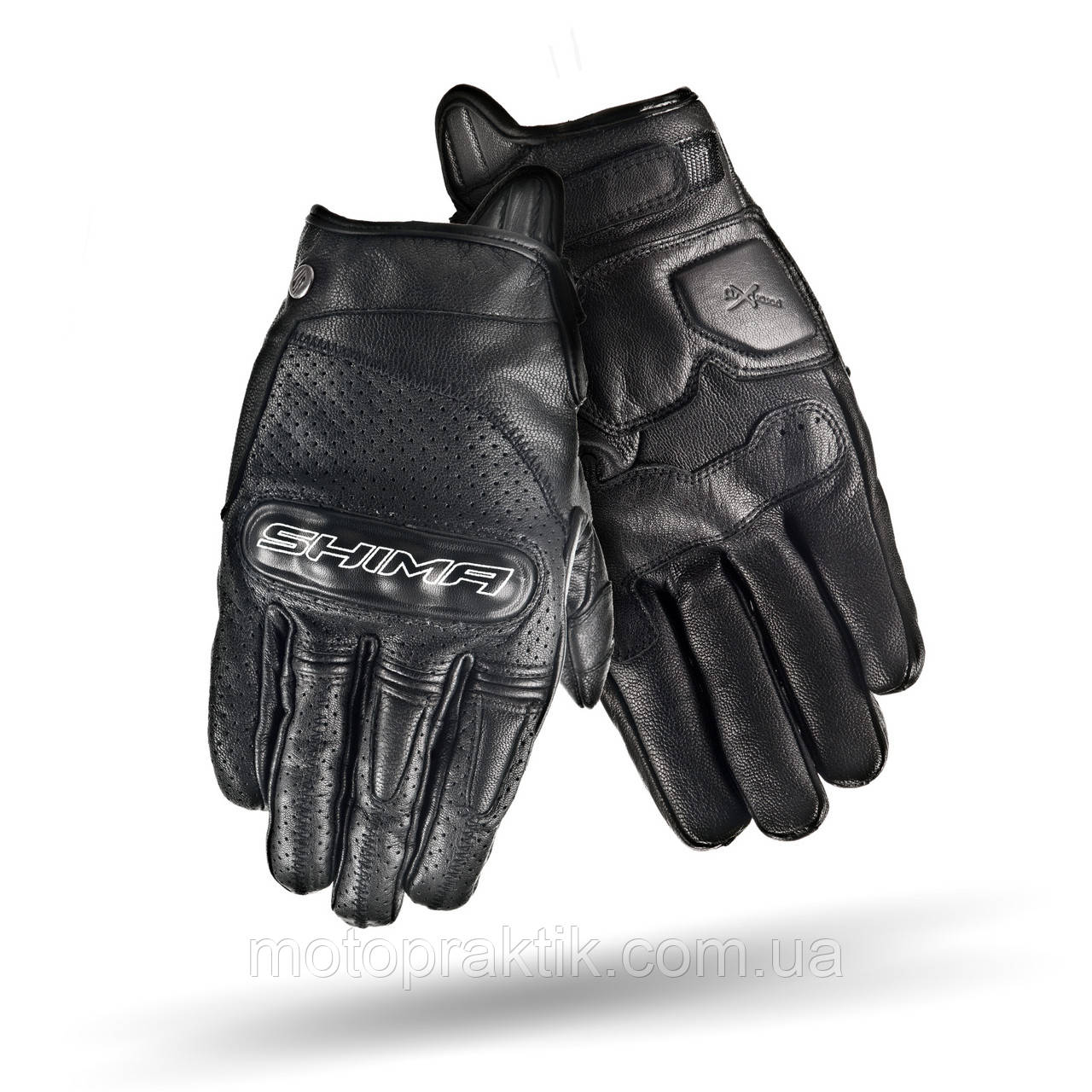 SHIMA CALIBER Gloves Black, L Мотоперчатки летние кожаные с защитой - фото 1 - id-p244318354