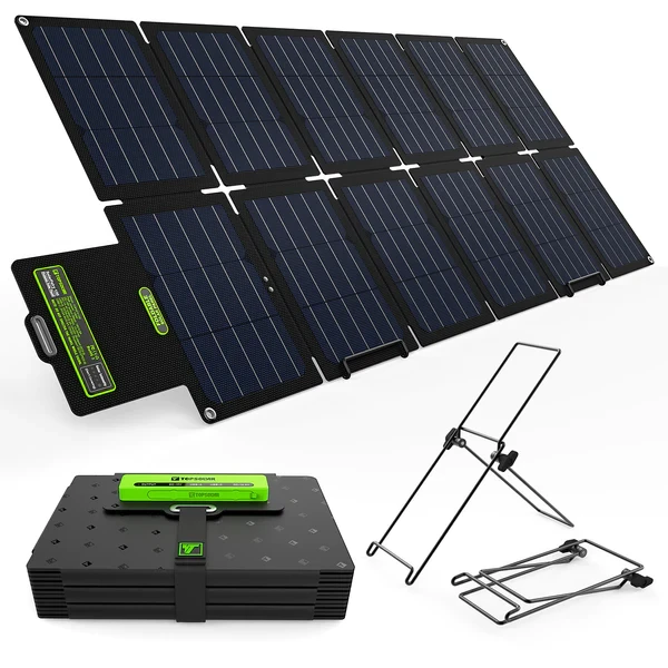Зарядний пристрій портативний для сонячних панелей складаний туристичний сонячний панель 100w Topsolar