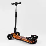 Дитячий триколісний самокат із турбінами та музикою Best Scooter MAXI 89341, з парогенератором, складаним, фото 3