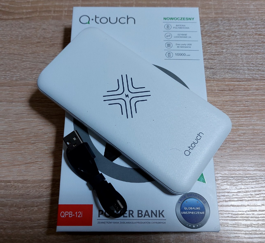 Повербанк Q-TOUCH QPB-12i 10000 mAh з функцією бездротової зарядки (Білий)