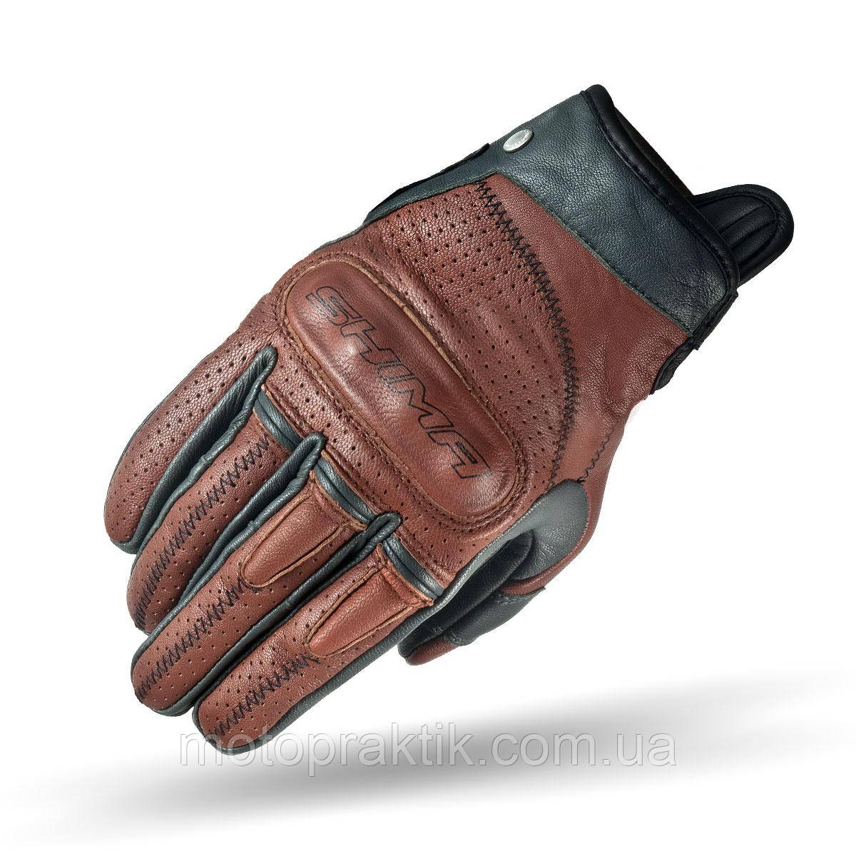 SHIMA CALIBER Gloves Black/Brown, XXL Мотоперчатки летние кожаные с защитой - фото 2 - id-p244318361