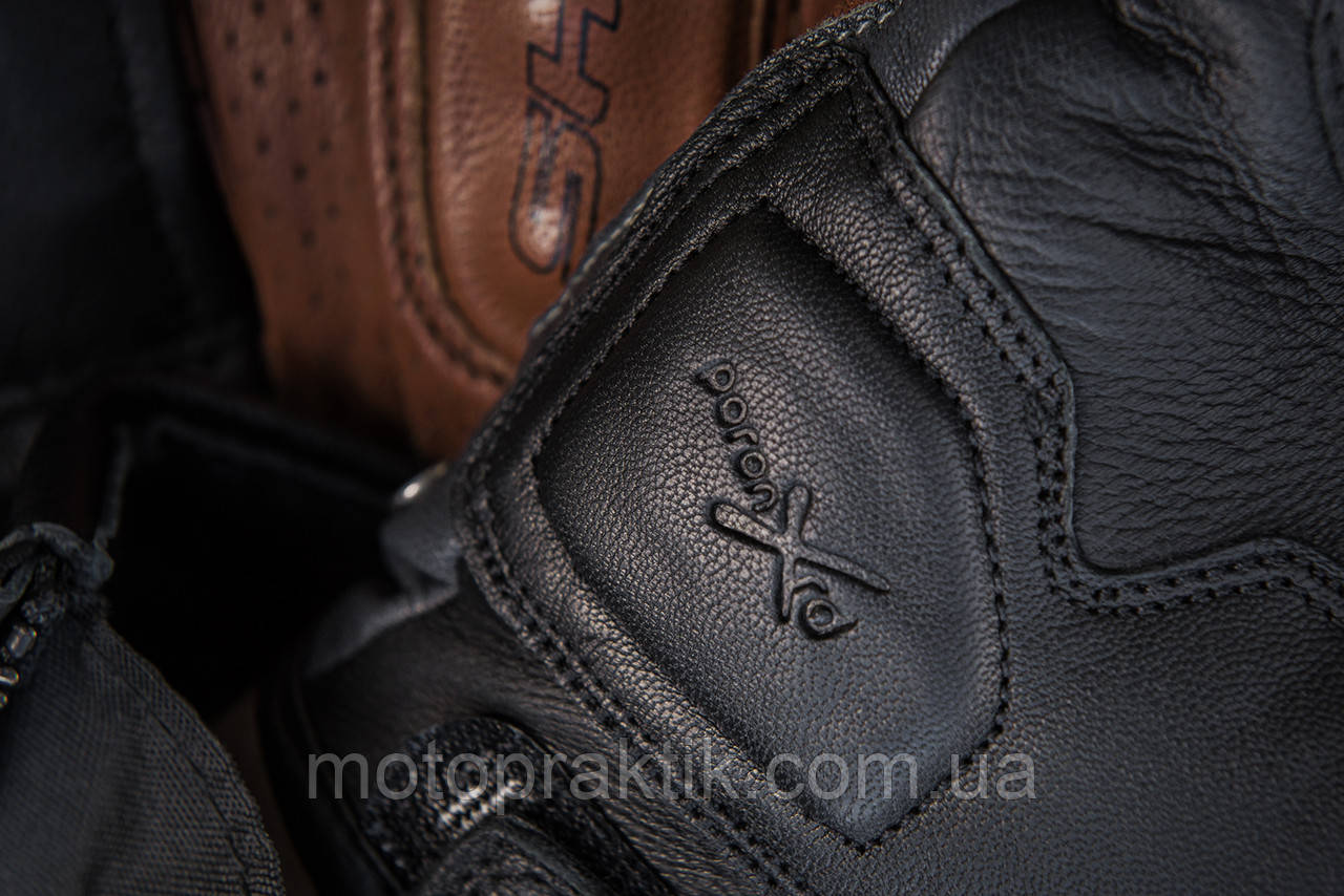SHIMA CALIBER Gloves Black/Brown, XXL Мотоперчатки летние кожаные с защитой - фото 6 - id-p244318361