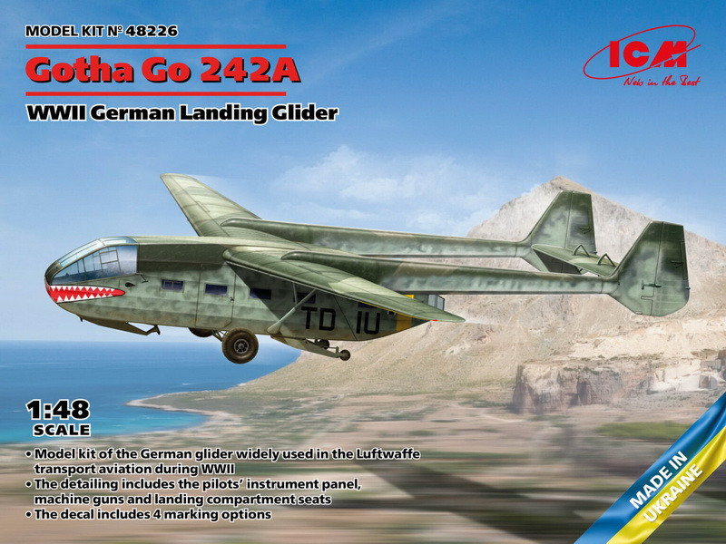 Пластикова модель 1/48 ICM 48226 Німецький десантний планер Gotha Go 242А