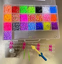 Гумки для плетіння браслетів із гачком 4400 шт., плетіння браслето "Band Accessory Case" в боксі, фото 2